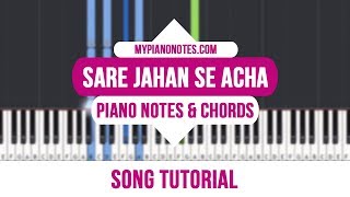 Sare Jahan Se Acha Piano Notes & Chords | Enjoy the Song Tutorial