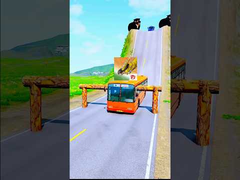 Car Van 2 Bollard Chain Crush – BeamNG.drive