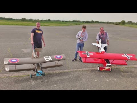 WW1 SCOUTS DOGFIGHTING RC DISPLAY AT RAF TIBENHAM MEMORIAL FLY-IN - 2021