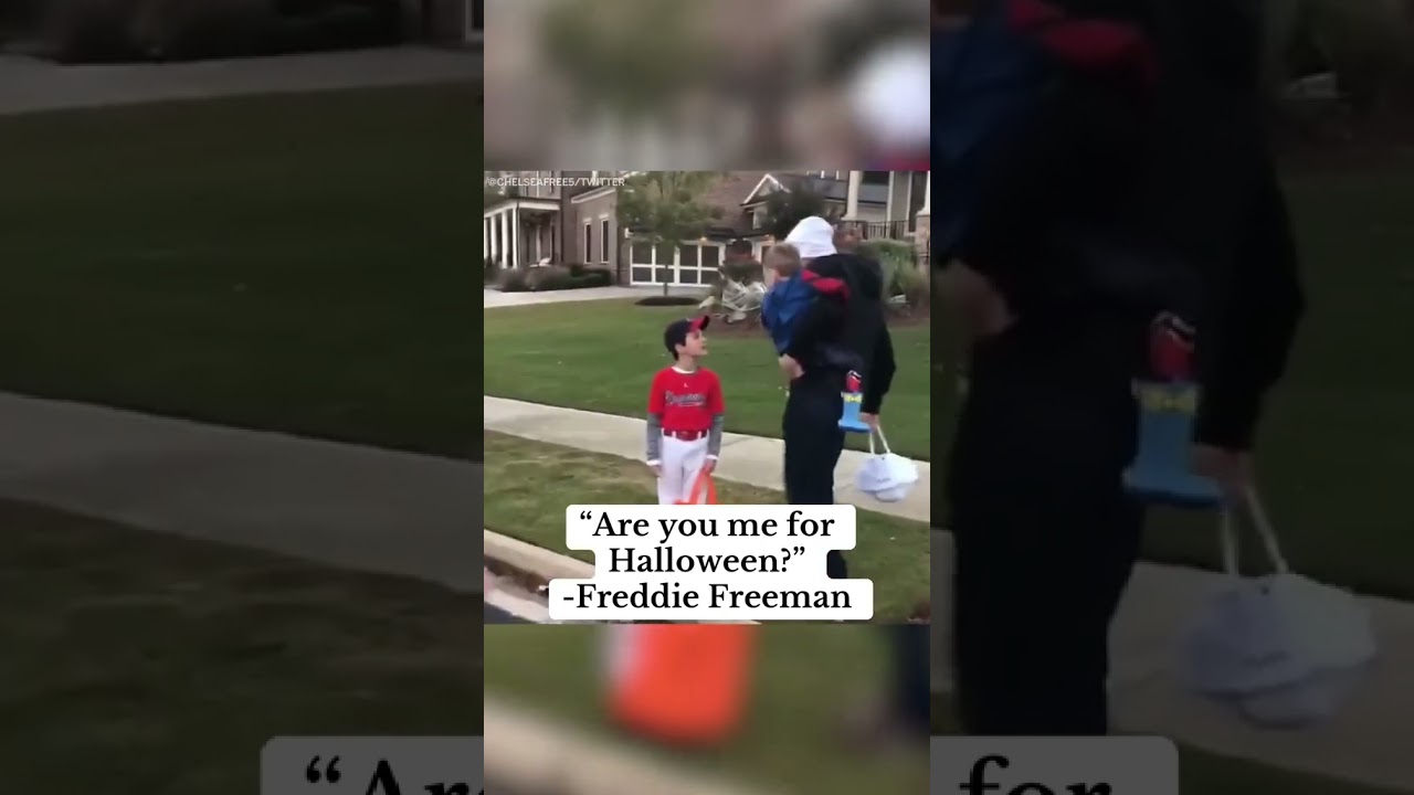 When Freddie Freeman found a kid dressed up as him for Halloween 🙌🎃  (via chelseafreeman/TT) #shorts