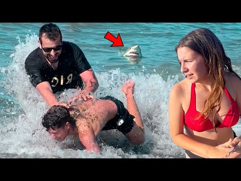 Primer Día de PLAYA con su SUEGRO + ¡Tiburón rescatado en la orilla!