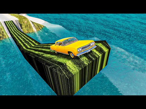 Cars Vs Impossible Weird Wave Bridge #3 - BeamNG Drive