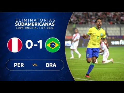 Perú vs Brasil (0-1) - Eliminatorias Conmebol Estados Unidos 2026 - Jornada 2 -  Completo