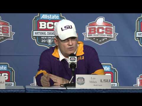 BCS Championship Post-Game Press Conference With Les Miles, Tyrann Mathieu, and Eric Reid