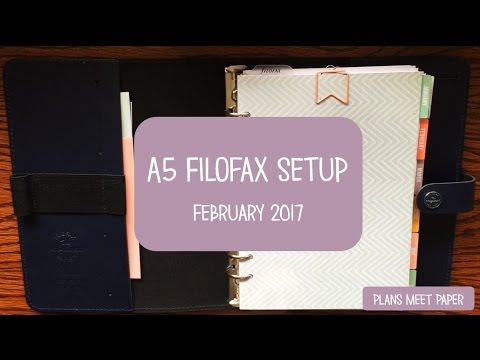 A5 Filofax Original Set Up February 2017