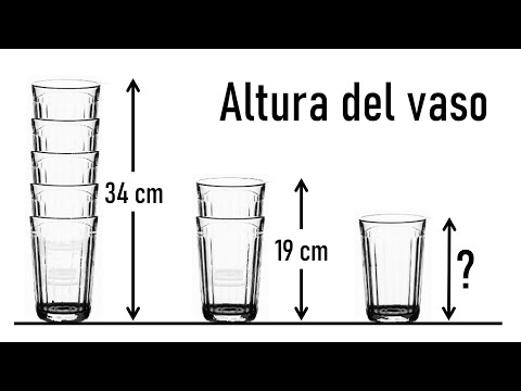 HALLA LA ALTURA DEL VASO. Matemáticas Básicas