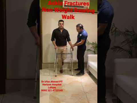 Learn Non weight bearing Walk for Ankle or foot fractures  at Home 0 to 6 weeks |Urdu|Hindi