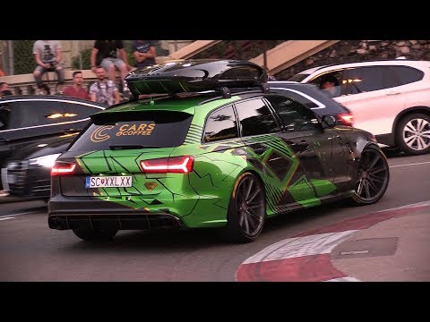 Audi RS6 C7 Avant with Akrapovic - Exhaust SOUNDS in Monaco!