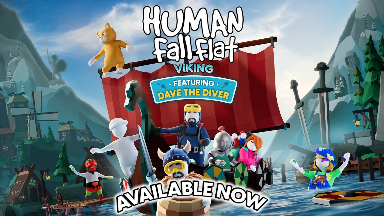 Human Fall Flat: Viking Featuring Dave the Diver! | OUT NOW