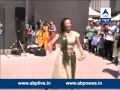 World Cup Quarter-final : Dancers perform on Indian.