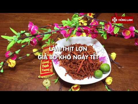 Ô mai Hồng Lam - Hướng dẫn làm thịt lợn giả bò khô