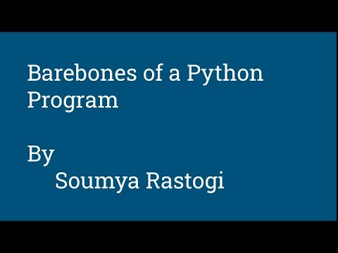 Barebonesparts Of A Python Program