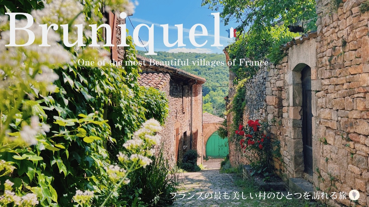 春のブルニケルで、観光しながら散歩を楽しむ旅♪フランスの最も美しい村 / 春の美しい花々に癒される / 可愛い猫と遊ぶ / Beautiful village in Bruniquel, France