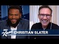 Christian Slater on Chris Evans Tweeting About Him, Potty Training His Daughter & Playing a Doctor