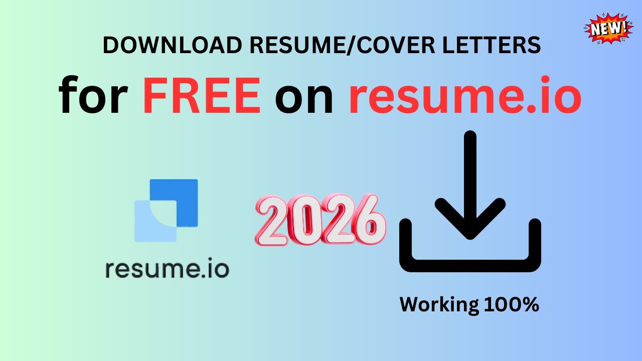🔥 How to Download a Resume from Resume.io for FREE 2026 | Easy Method (No Payment Needed!) 🔥 video thumbnail