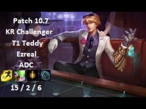 T1 Teddy - Ezreal vs Aphelios - KR Challenger 725 LP - Patch 10.7