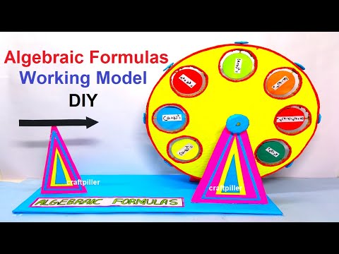 algebraic formulas maths working model 3d TLM maths project howtofunda DIY craftpiller