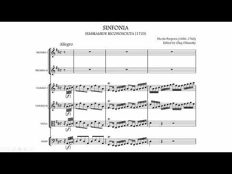 N. Porpora - Semiramide riconosciuta (1928) Sinfonia (Accademia Bizantina)