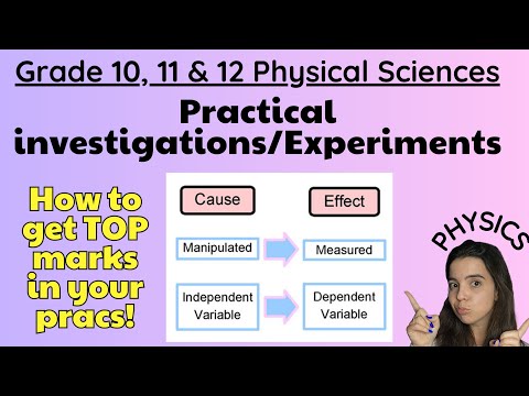 Physical Sciences Practical investigation/experiments for grade 10-12