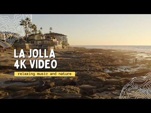 La Jolla San Diego Sunset Cliffs California 4k Drone Vide Footage With Relaxing Music Calm Vibes