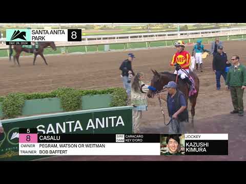 Casalu wins the Blue Norther Stakes on Saturday, December 28 at Santa Anita Park