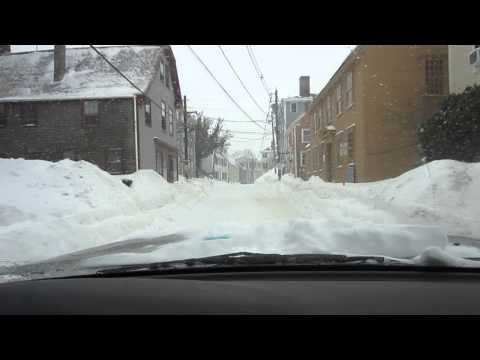 Winter Weather - Driving Down Washington St in Marblehead, MA MVI 6820