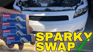 HOW TO CHANGE YOUR '05-'10 SCION TC SPARK PLUGS| Making quick work of this maintenance! Easy DIY!