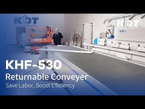 Save time and reduce labor costs with the KDT KHF-530 Edgebander Returnable Table.