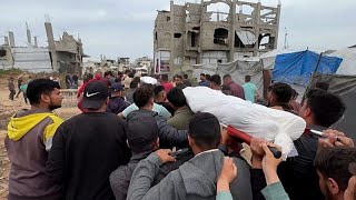 Nach israelischem Angriff trotz Waffenruhe: Trauerfeier in Dschabalia