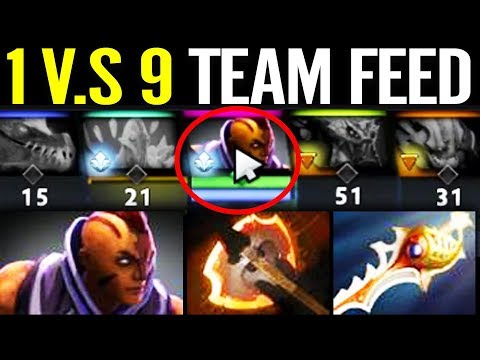 1 VS 9 OMG Team Feed!? Divine Carry Anti-mage Top mmr SEA Dota 2