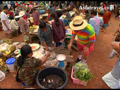 Exotic Food Wet Market Mekong River, Thailand by Asiatravel.com