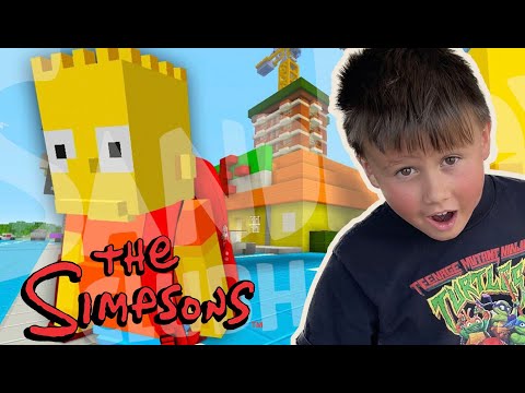 Robbie builds a Bart Simpson 3D Minecraft Masterpiece!