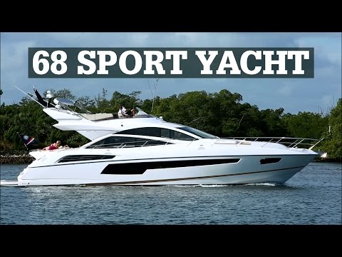 Sunseeker 68 Sport Yacht slow roll in Hollywood