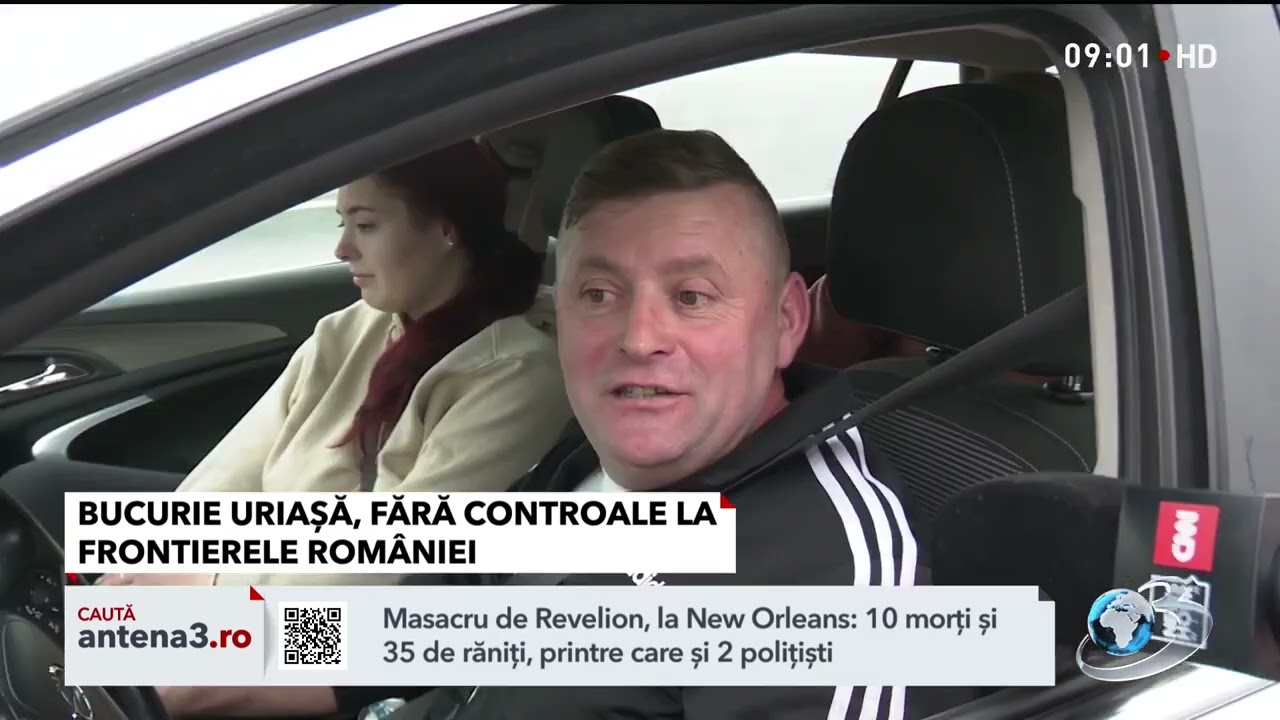 Reacțiile șoferilor ajunși la granițele unde de ieri nu se mai fac controale. Au claxonat fericiți