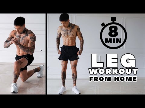 8 Min At Home Leg Workout (Follow Along)