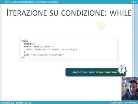 Ursomando PHP 03 - Selezione e iterazione