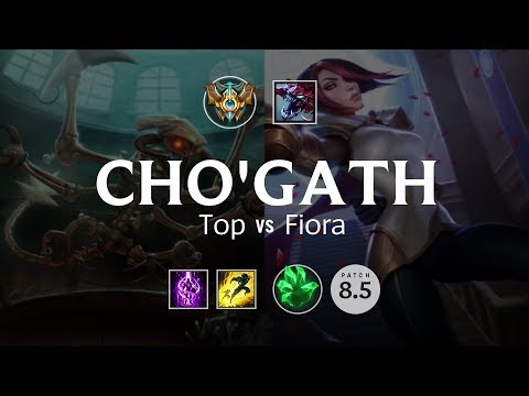 Cho'Gath Top vs Fiora - EUW Challenger Patch 8.5
