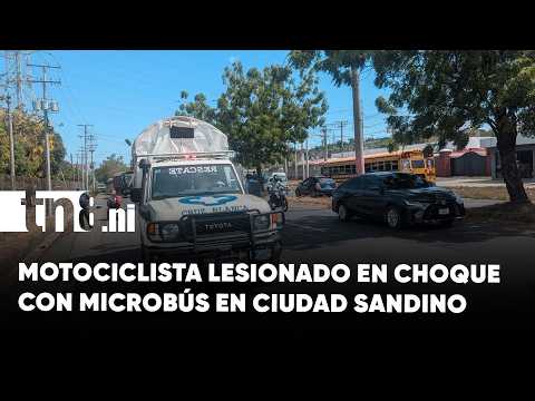 Fuerte accidente en Ciudad Sandino deja motociclista herido