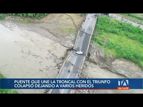 Esto es lo que se conoce del colapso del puente que conecta La Troncal con El Triunfo