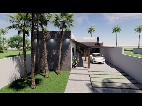 Casa em L em terreno 10x25 - Proj. Hiroshima