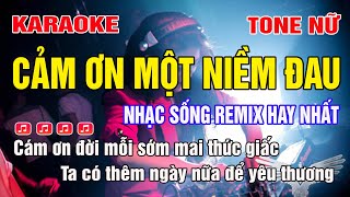 Download lagu Karaoke Cảm Ơn Một Niềm Đau Tone Nữ Remix | Nhạc sống mp3