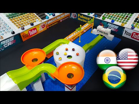 WORLD CUP 2022 COUNTRYBALL MARBLE RACE  #49 by Fubeca's Marble Runs