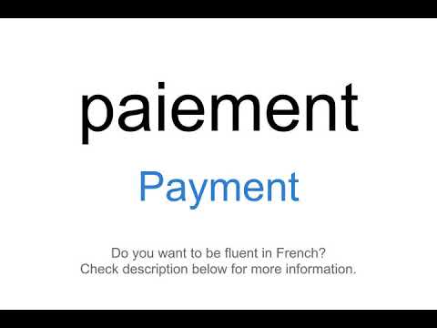 How to say "Payment" in French | Paiement
