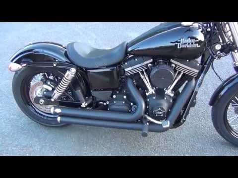Vance and Hines Big Shots staggered black street bob 2015