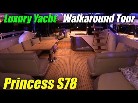 Luxury Yacht Tour ! 2022 Princess S78