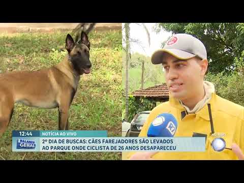 Cães farejadores são levados ao Parque Estadual de Pedregulho, onde ciclista de 26 anos desapareceu