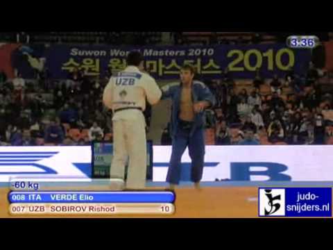 Judo 2010 Suwon: Elio Verde (ITA) - Rishod Sobirov (UZB) [-60kg].