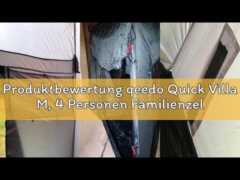 Produktbewertung qeedo Quick Villa M, 4 Personen Familienzelt mit Quick-Up Schnellaufbau-System - Wa