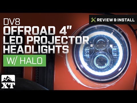 Jeep Wrangler DV8 Off-Road LED Projector Headlights w/ Halo (2007-2017 JK) Review & Install