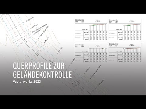 Querprofile zur Gelaendekontrolle | Vectorworks 2023